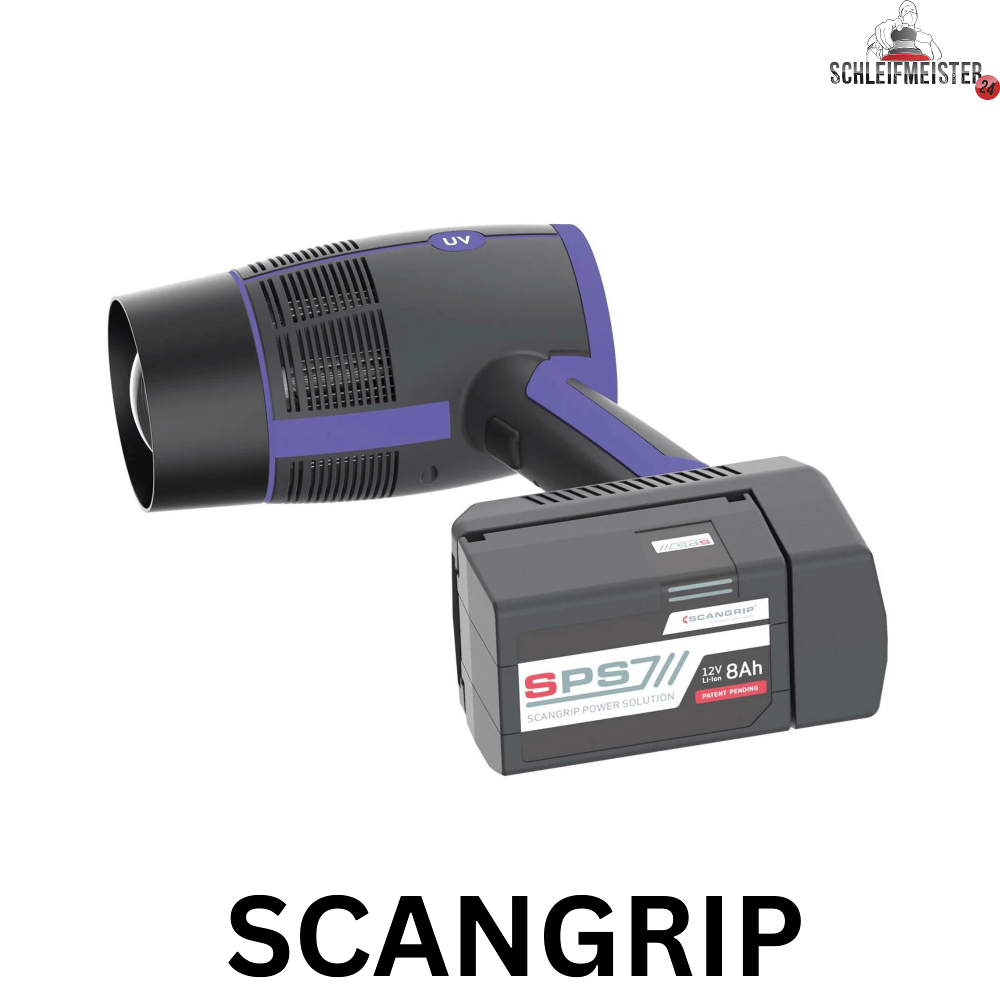 SCANGRIP UV LED GUN - Akku UV LED Handlampe - 395nm UV-Aushärtung von UV-LED Spachtel, Füller oder Klarlacke