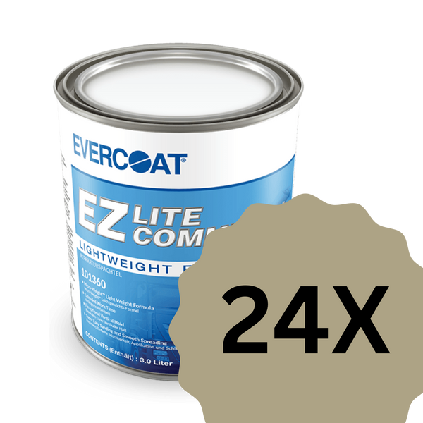 24 x EVERCOAT EZ Light Commercial Filler Hochfüllender Leichtgewichtsspachtel inkl Härter 3L
