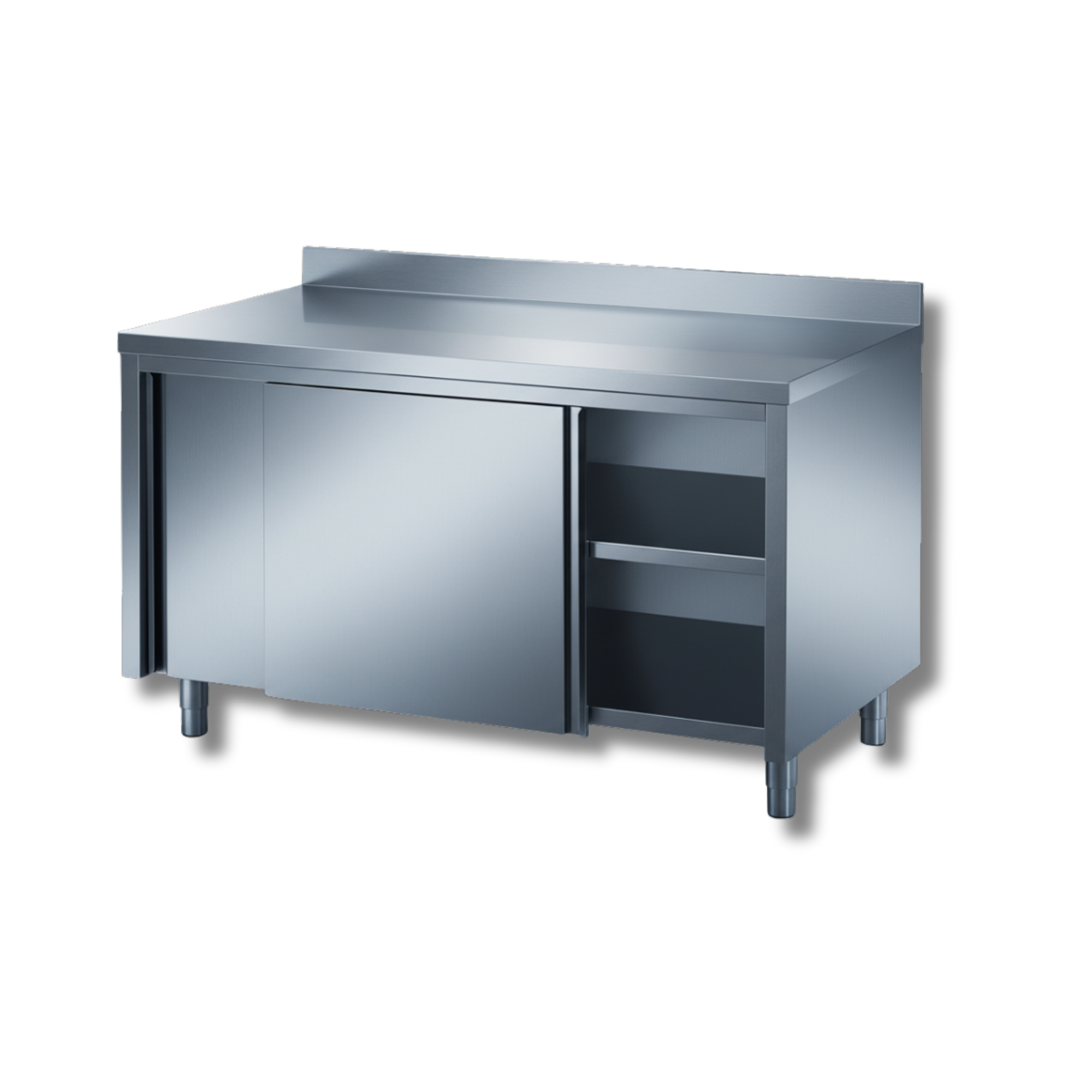 Arbeitsschrank Mischschrank mit Zwischenboden - Edelstahl Rostfrei ohne Absaugung - alle Größen - verschweißt