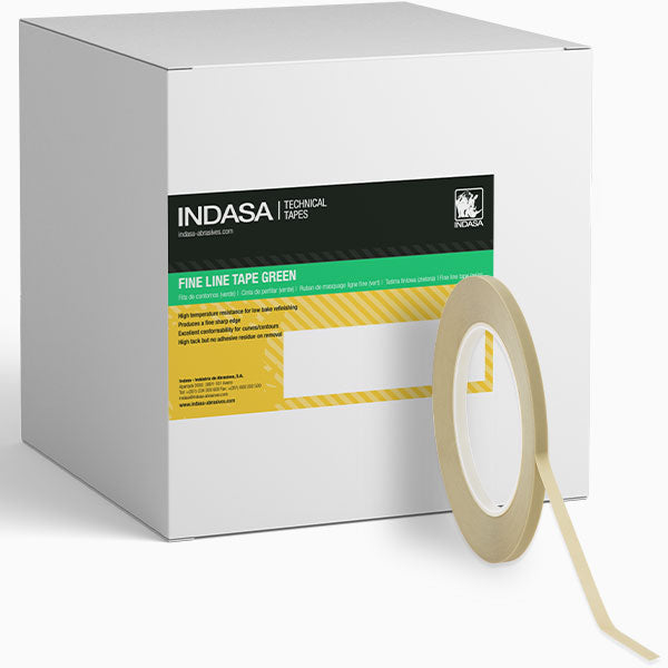 Indasa Fineline Tape Konturenband, Zierlinienband, Schutzband, Abklebeband, Lackierband 3, 6, 9, 12 mm Grün - 138° Temperaturbeständig