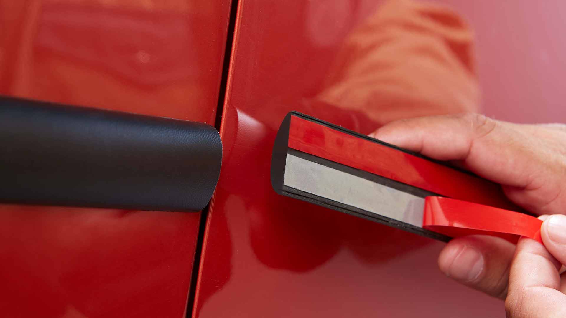 Indasa - doppelseitiges Acrylklebeband - rot extra stark