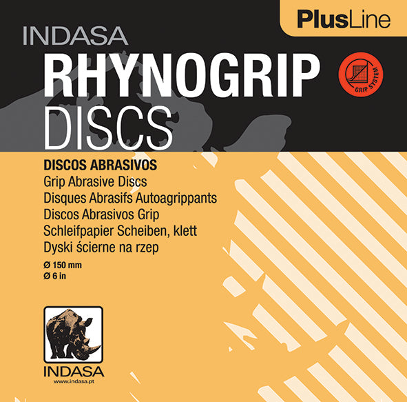 50 x Indasa Schleifscheiben RHYNOGRIP PLUS LINE Ultravent D 150mm 21Loch - Schleifmittel resistent gegen Zusetzen