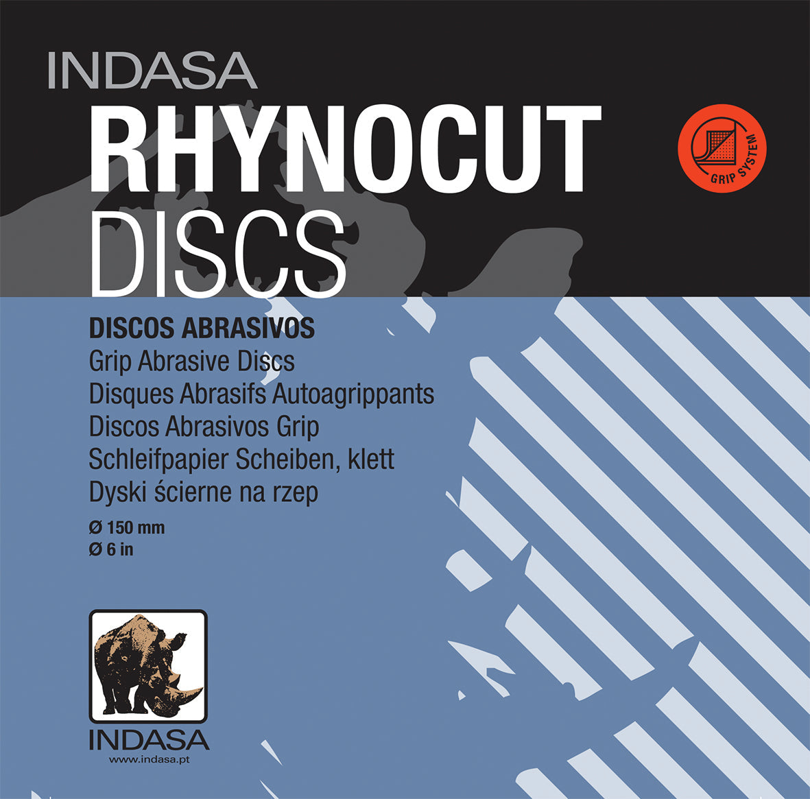 Indasa RHYNOCUT  Schleifscheiben D 150mm 15Loch - Hochbeständiger Träger