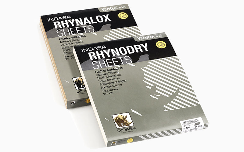 100 x Indasa RHYNODRY WHITE LINE SHEET 230 x 280mm, Handschleifpapier, Schleifblatt - Mehrzwecknutzung