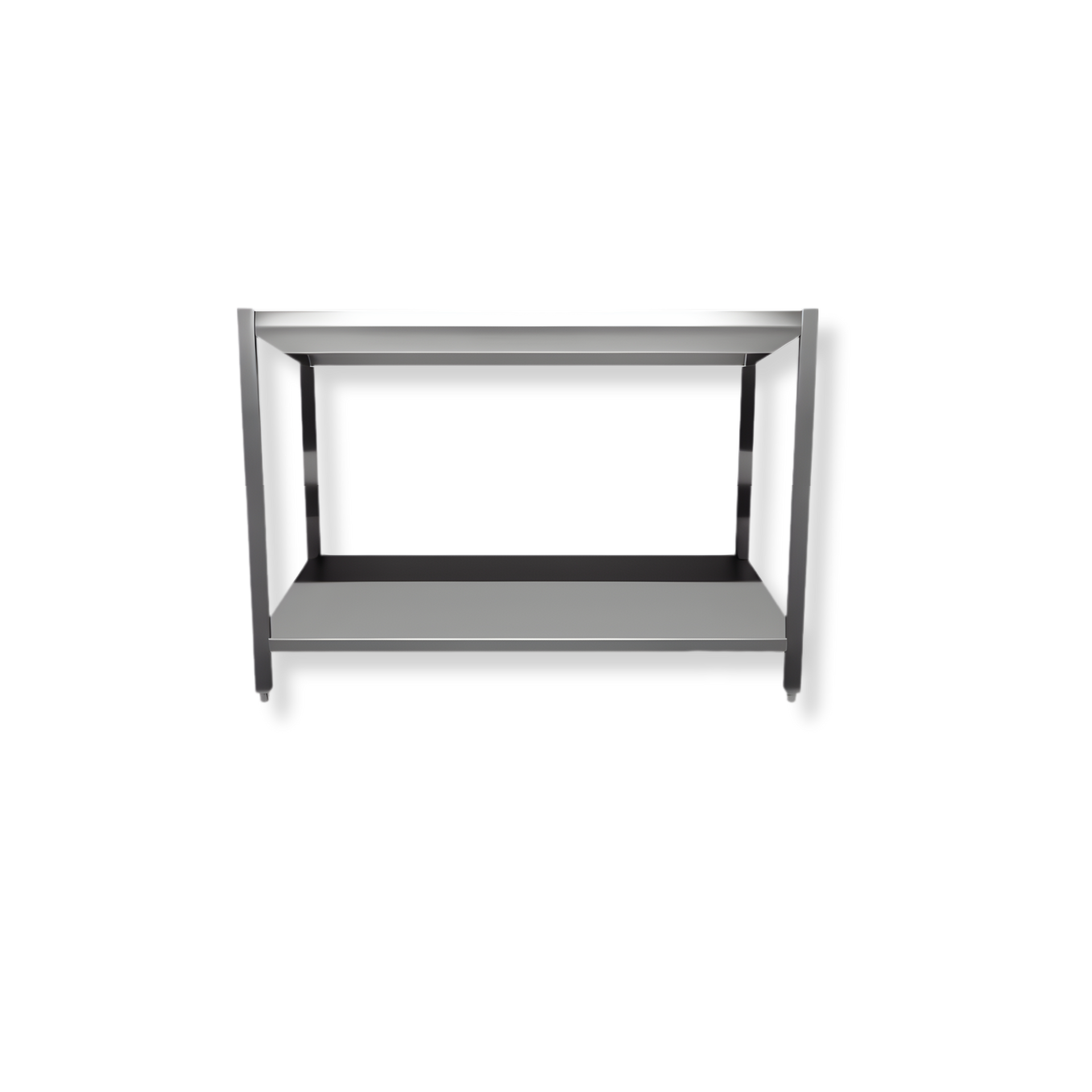 Edelstahl (1.4016) Mischraum Regal - H=140cm - koplett verscheißt  - Tragfähigkeit 70 kg/m² pro Boden