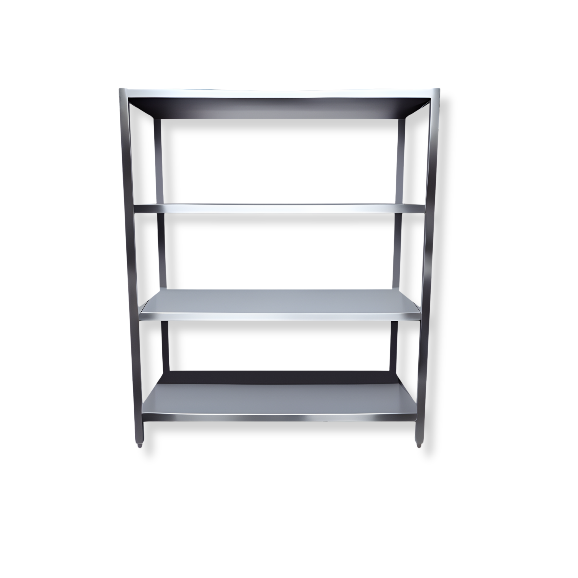 Edelstahl (1.4016) Mischraum Regal - H=180cm - koplett verscheißt  - Tragfähigkeit 70 kg/m² pro Boden