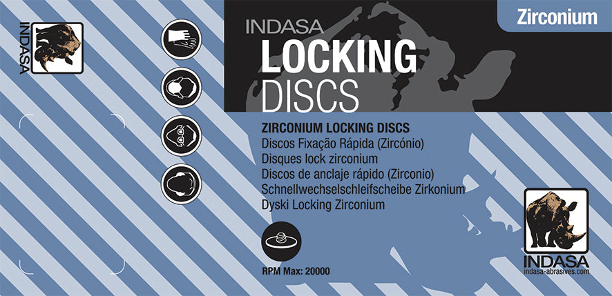 25 x Indasa Rhyno Schnellwechselscheiben Zirkonium 50mm, Locking Discs, Schnellwechsel Schleifscheiben