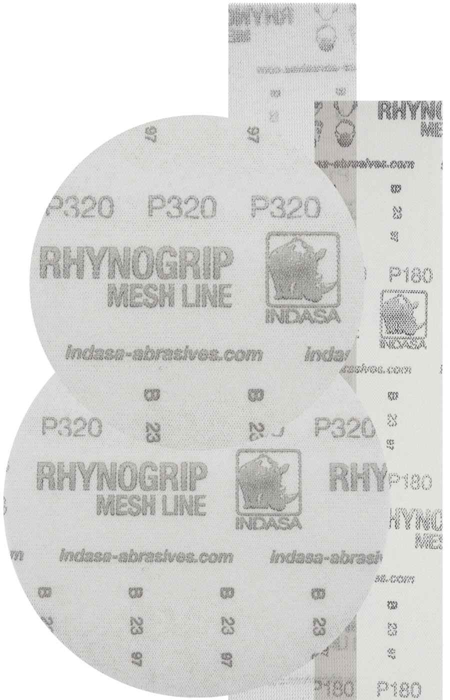 INDASA 50 x MESH LINE Schleifgitter Schleifstreifen 70 x 420mm - zum Schleifen von Holz, Spachtel, Lack, Kunststoff