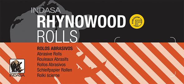 Indasa Rhynowood 115mm x 50m Schleifpapier Holz Schleifpapier auf Rolle für Holzoberflächen