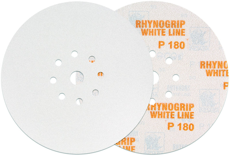 INDASA WhiteLine Schleifscheiben 50 Stück P150 Ø 225mm 8+1 Loch Klett Exzenter Schleifpapier KFZ Lack