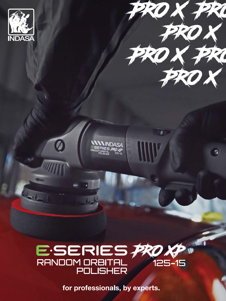 [Vorverkauf] INDASA E-SERIES PRO XP Poliermaschine Polisher 125mm  710W bis 4500U/min 6-stufiger Polierer