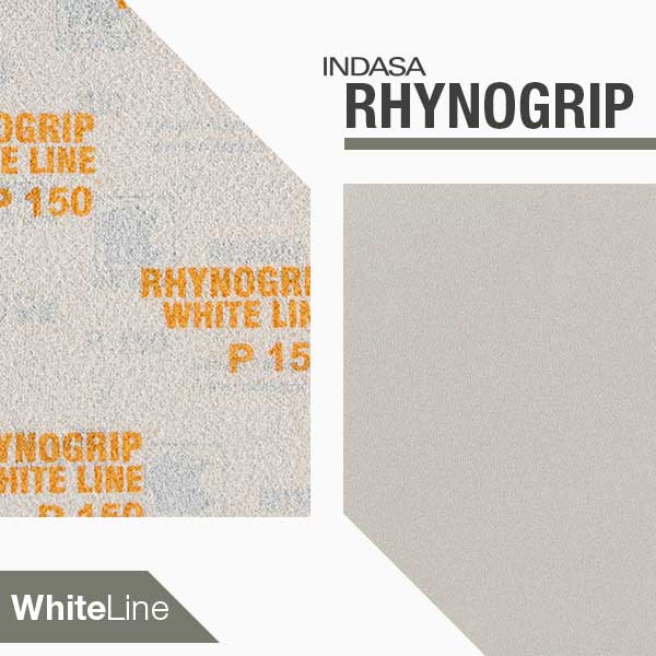 50x INDASA RHYNOGRIP White LINE - Exzenter Schleifscheiben 8-Loch Ø 125 mm - Schleifscheiben Klettscheiben Exzenter