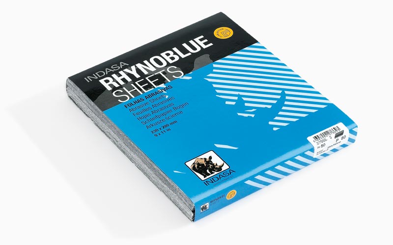 50 x Indasa RHYNOBLUE Schleifblätter 230 x 280mm, Handschleifpapier, Schleifblatt