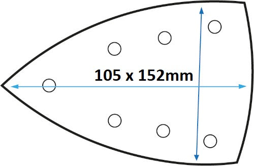 50 x Indasa Schleifdreiecke RHYNOGRIP White Line 150x150x100mm 7Loch - Schleifpapier für Multischleifer