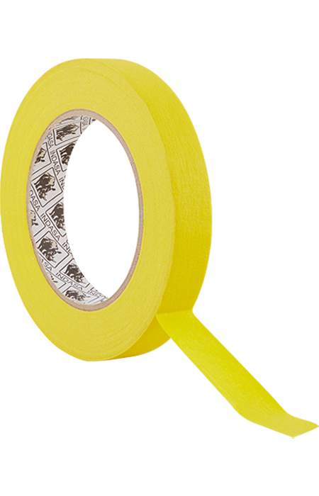 Indasa Klebeband Gelb, Abdeckband, Masking Tape, Kreppband, Lackiererband - MTE - Gelb - 110°C