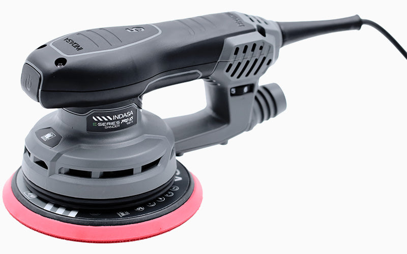Indasa Exzenter E-Series PRO XS Sander 150mm + extra Schleifteller + Interface Kissen