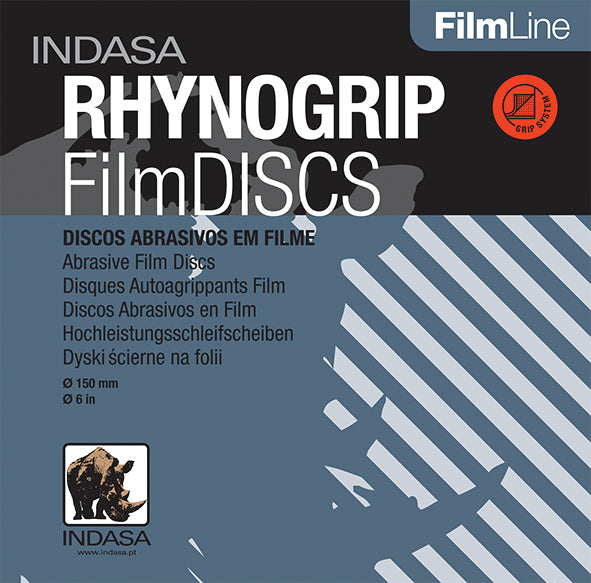 50 x Indasa Schleifscheiben RHYNOGRIP FILM LINE 150mm 15Loch