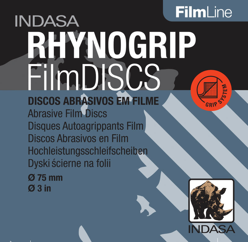 50 x Indasa Schleifscheiben RHYNOGRIP FILM LINE D 75mm