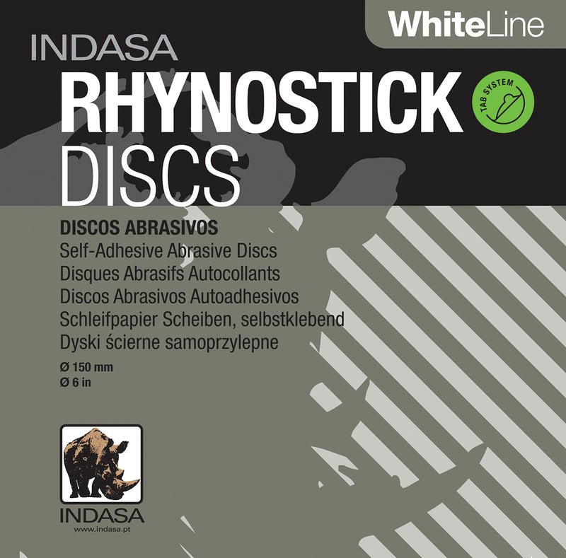 100 x Indasa Schleifscheiben selbstklebend RHYNOSTICK WHITE LINE D 150mm