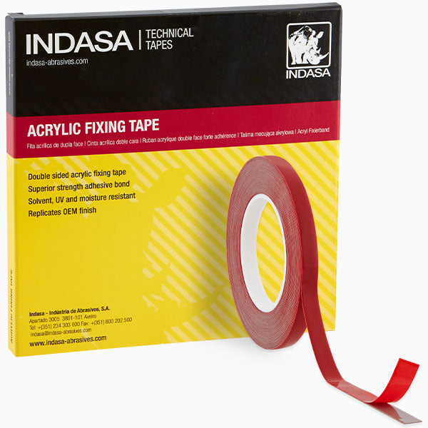 Indasa - doppelseitiges Acrylklebeband - rot extra stark