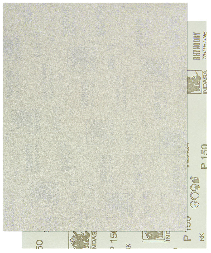 100 x Indasa RHYNODRY WHITE LINE SHEET 230 x 280mm, Handschleifpapier, Schleifblatt - Mehrzwecknutzung